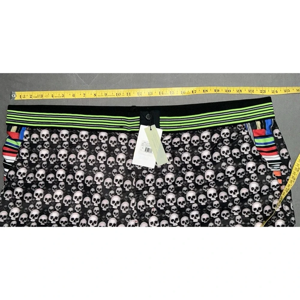 Robert Graham Swim Trunks Mens 44 Black Skull Print Excellent Board Shorts NWT